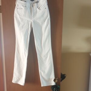 White Corduroy Denim Jeans